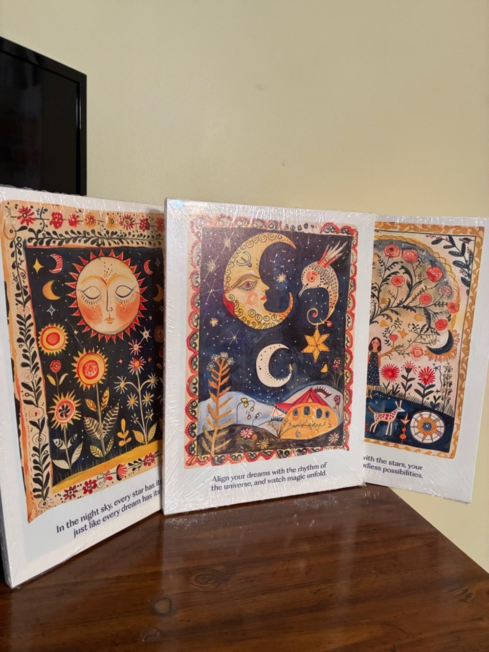 Align with the Stars, Moon, Dreams - wall decor/3 pieces